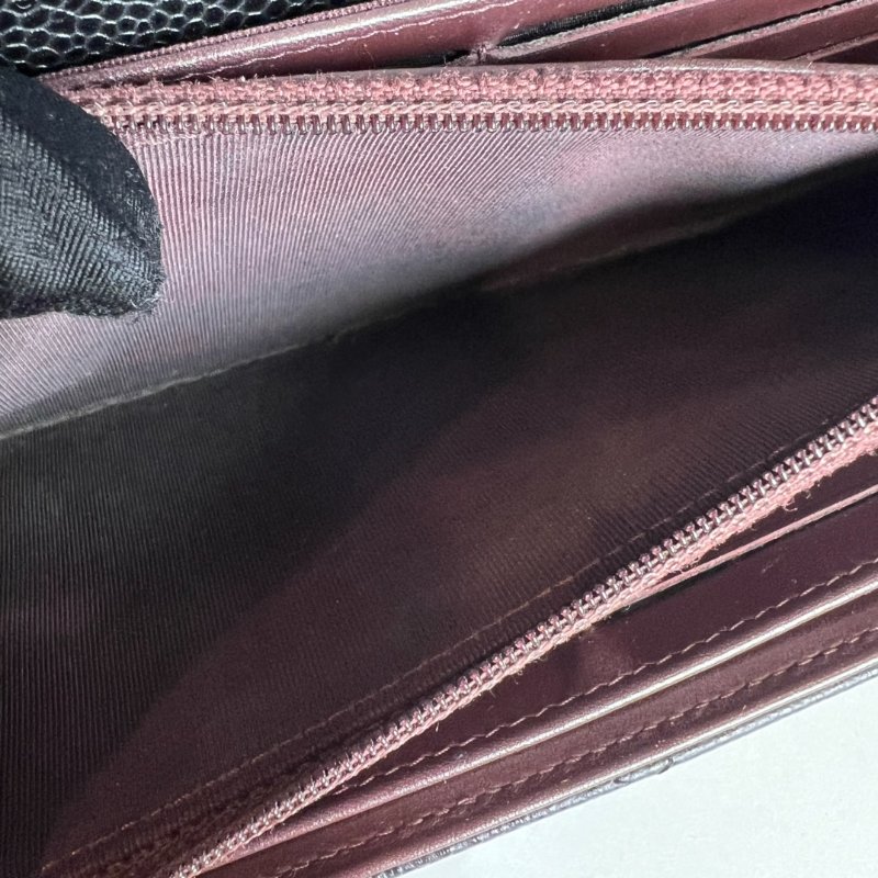 CHANEL CF長夾荔枝黑27開-6