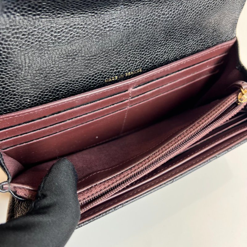 CHANEL CF長夾荔枝黑27開-8