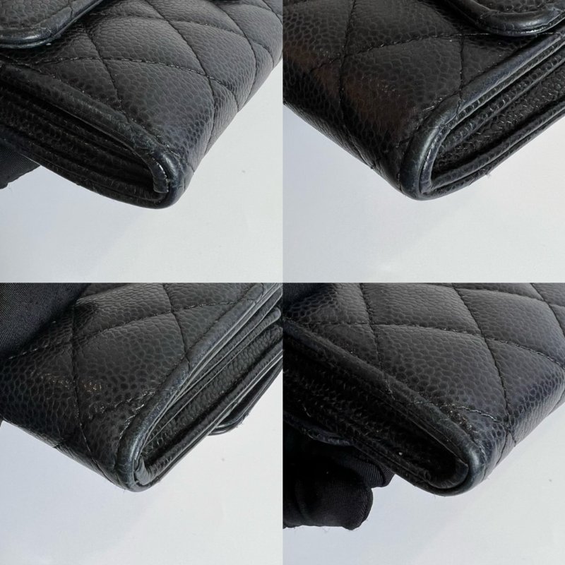 CHANEL CF長夾荔枝黑27開-10