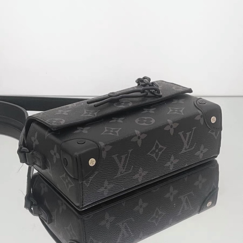 🈶購證 #99新閒置 #配件齊全 Lv steamer全黑老花盒子包 芯片款-8