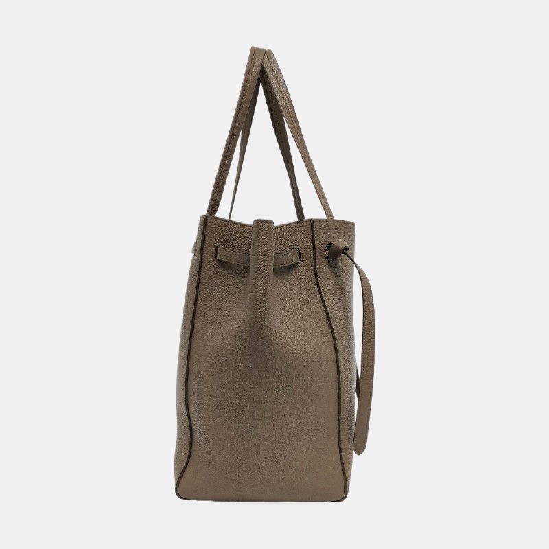 CELINE CABAS PHANTOM 小號大象灰牛皮手提包單肩包 金色五金-2