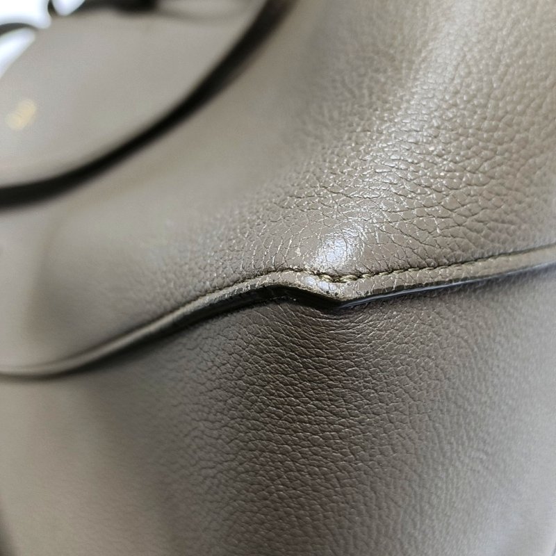 CELINE CABAS PHANTOM 小號大象灰牛皮手提包單肩包 金色五金-7