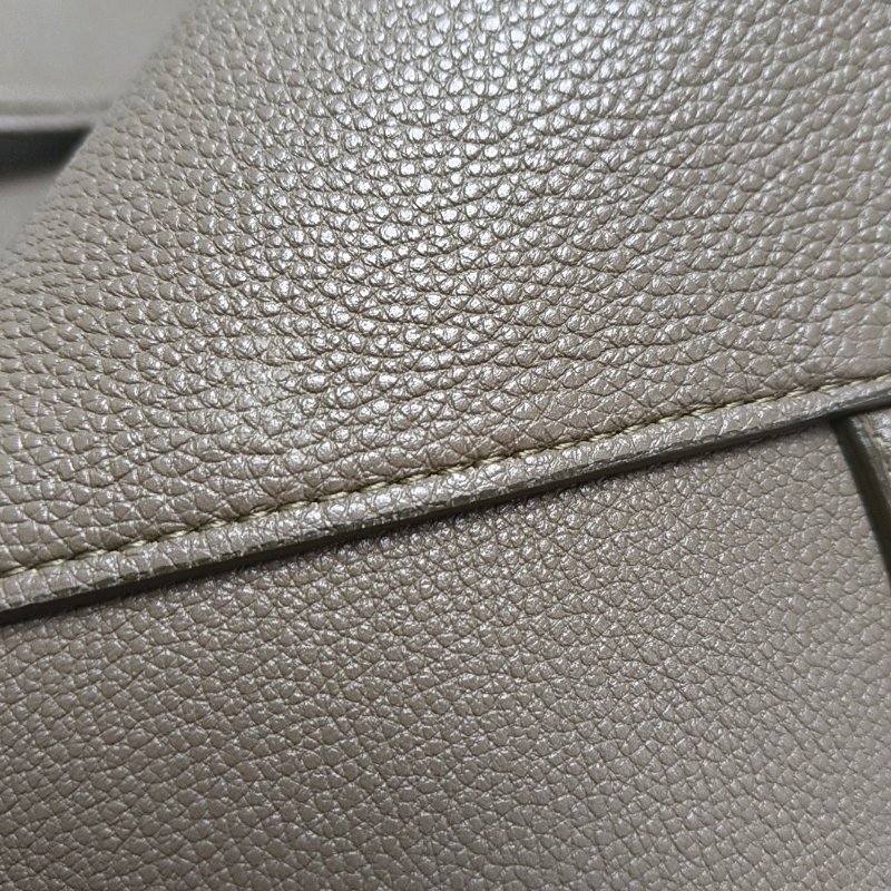 CELINE CABAS PHANTOM 小號大象灰牛皮手提包單肩包 金色五金-8