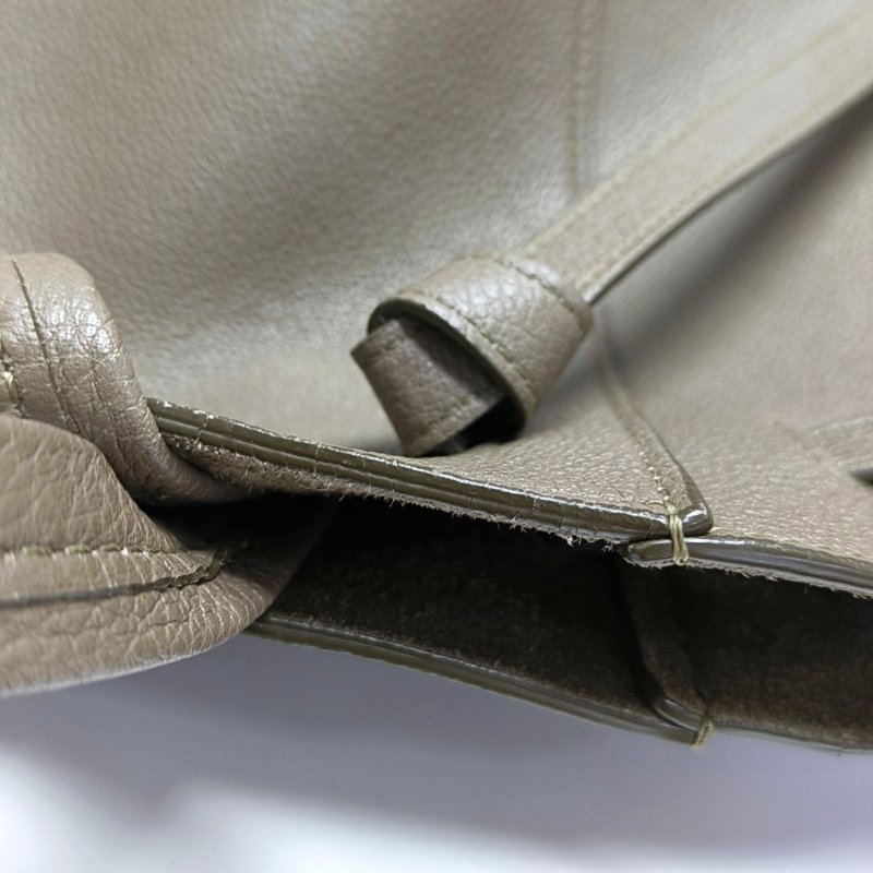 CELINE CABAS PHANTOM 小號大象灰牛皮手提包單肩包 金色五金-9