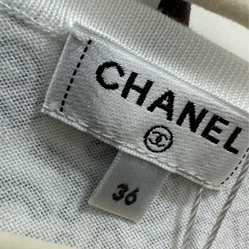 Chanel 香奈兒新款滿印字母logo 珠片背心 36 碼 扣包-3