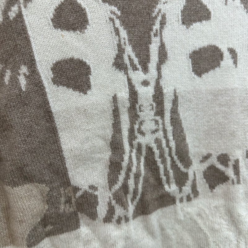 Hermes愛馬仕 山羊絨套頭針織衫 米色拼駝色 36 碼-4