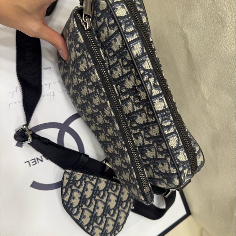 Dior 老花刺绣马鞍包三合一 斜挎包-3