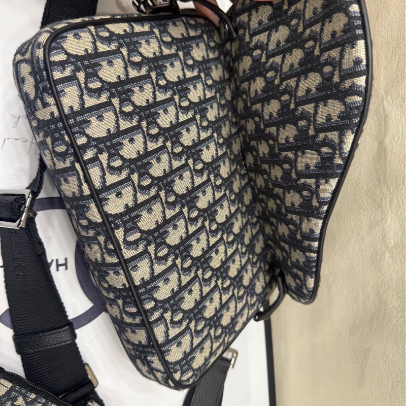 Dior 老花刺绣马鞍包三合一 斜挎包-4