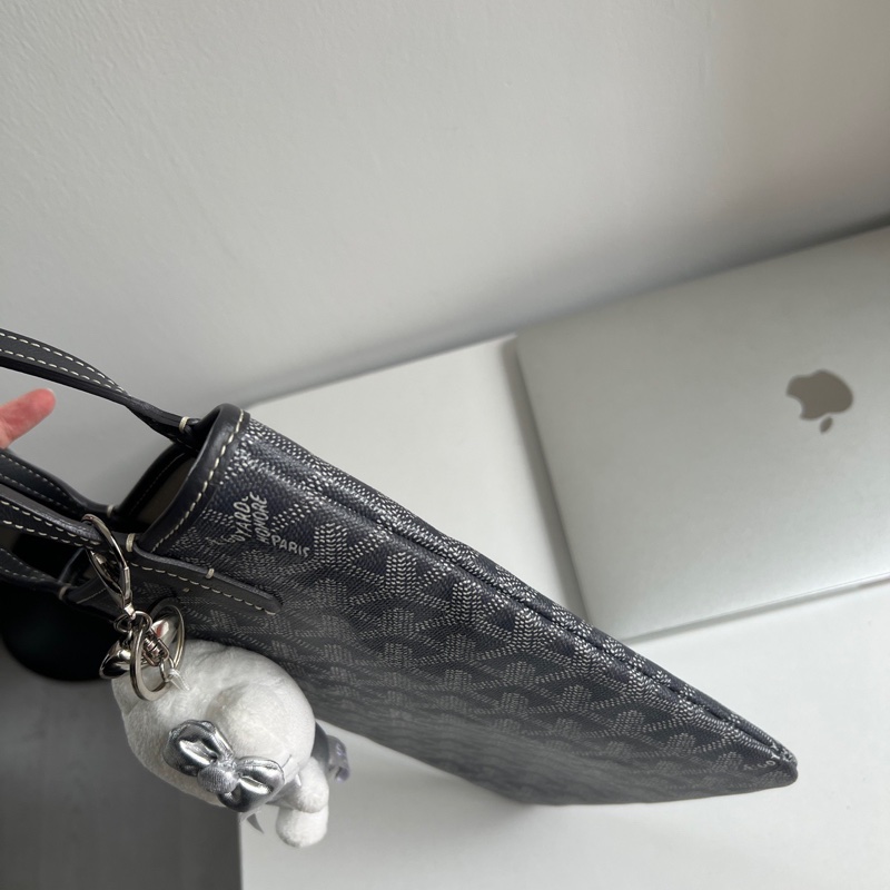 Goyard 灰色mini tote 手提 內裡乾淨 整體很新-7