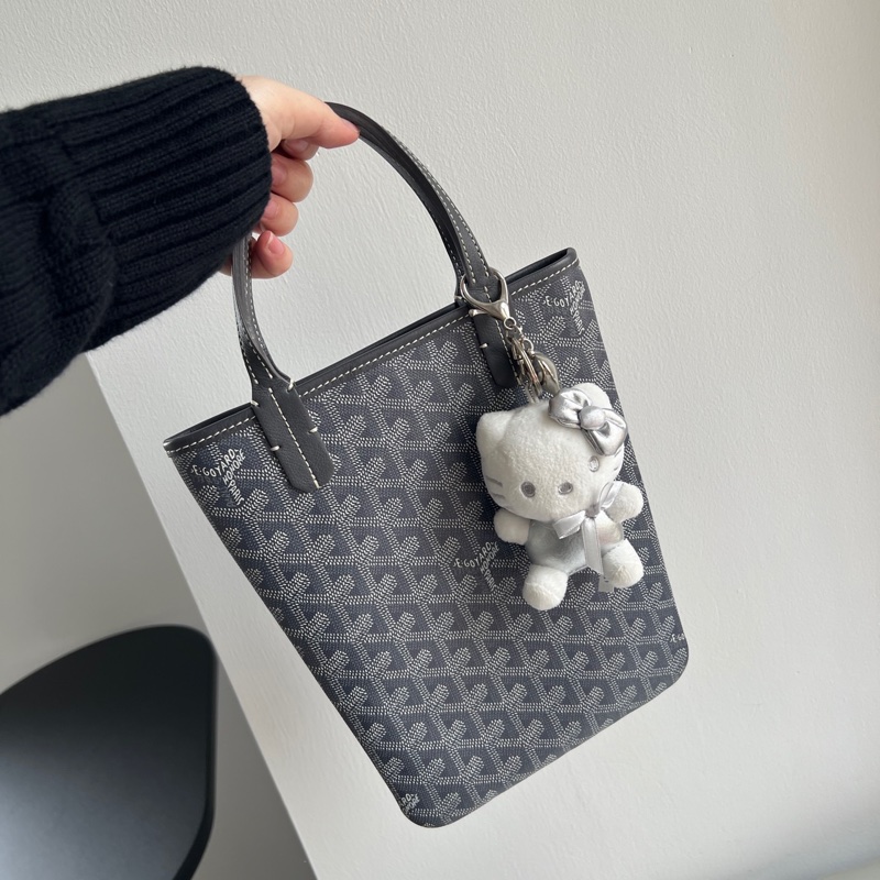 Goyard 灰色mini tote 手提 內裡乾淨 整體很新-8