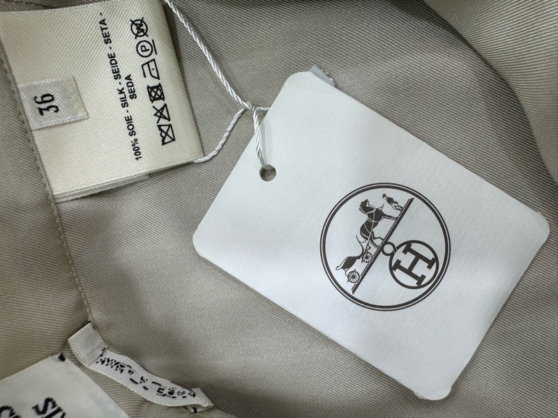 Hermes愛馬仕 真絲印花短裙 全新36碼-3