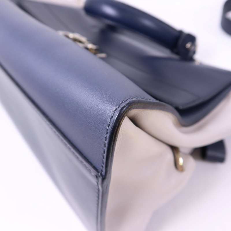 Salvatore Ferragamo 牛皮皮革2 Way Shoulder Bag銀扣手挽肩背兩用袋-13