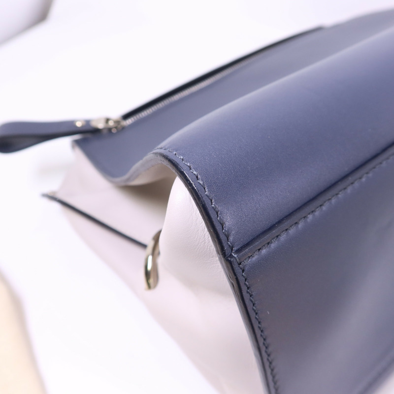 Salvatore Ferragamo 牛皮皮革2 Way Shoulder Bag銀扣手挽肩背兩用袋-16