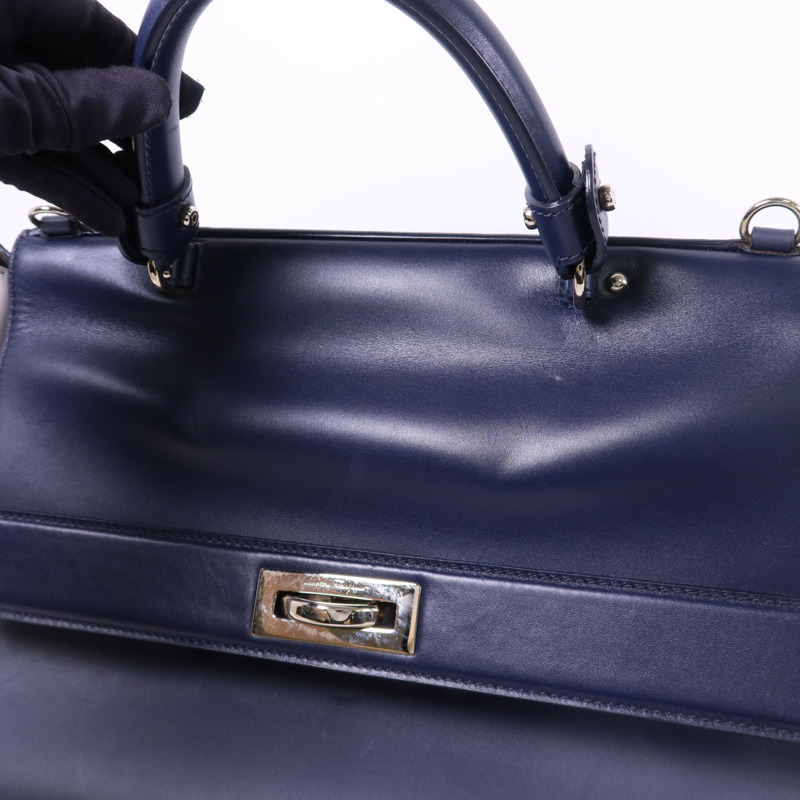 Salvatore Ferragamo 牛皮皮革2 Way Shoulder Bag銀扣手挽肩背兩用袋-18