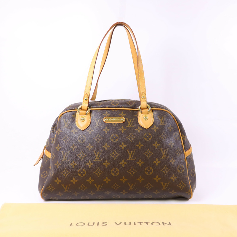 LOUIS VUITTON Monogram Montorgueil GM金扣肩背袋-16