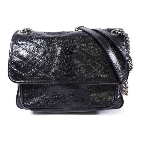 SAINT LAURENT 牛皮皮革Niki Medium銀扣鏈帶肩背袋