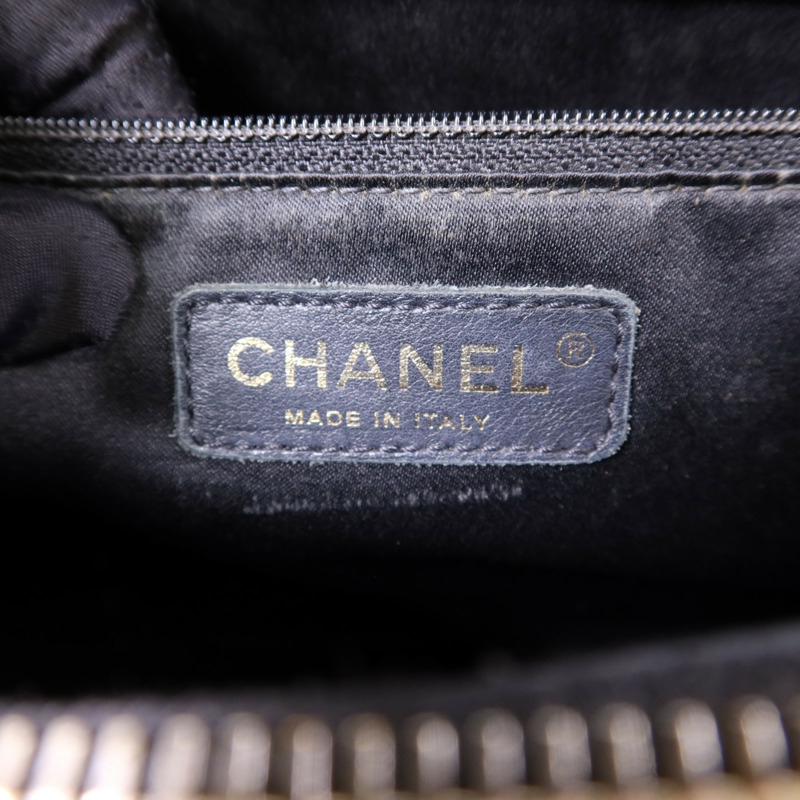 CHANEL 牛皮皮革GST Grand Shopping Tote Bag金扣鏈帶肩背袋-6