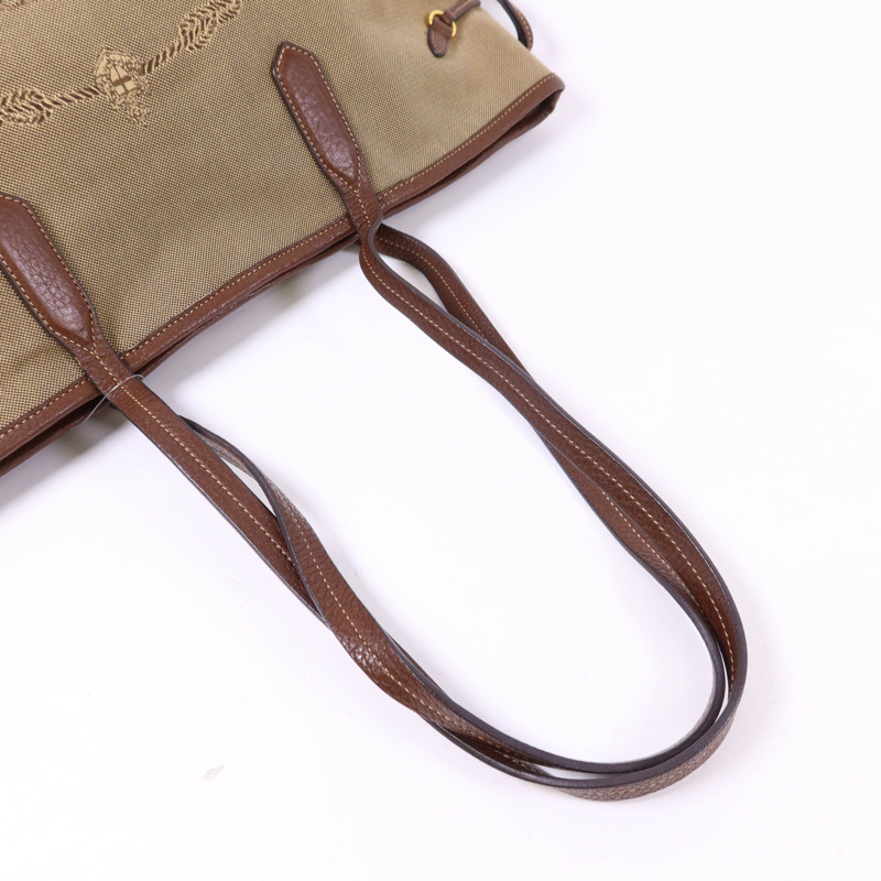 PRADA 帆布Tote Bag金扣手挽袋-4