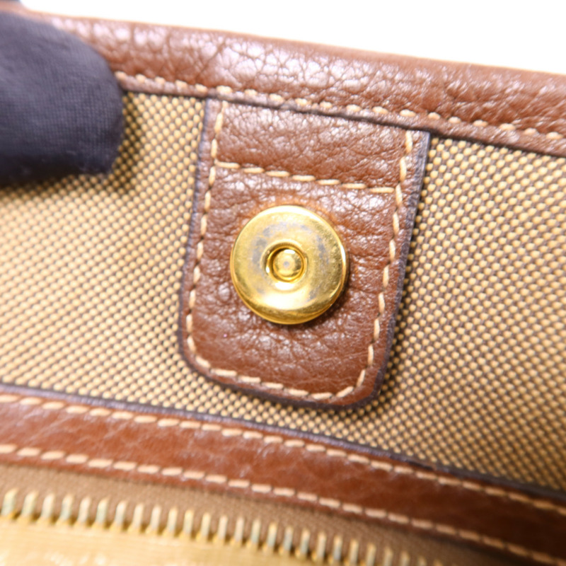 PRADA 帆布Tote Bag金扣手挽袋-9