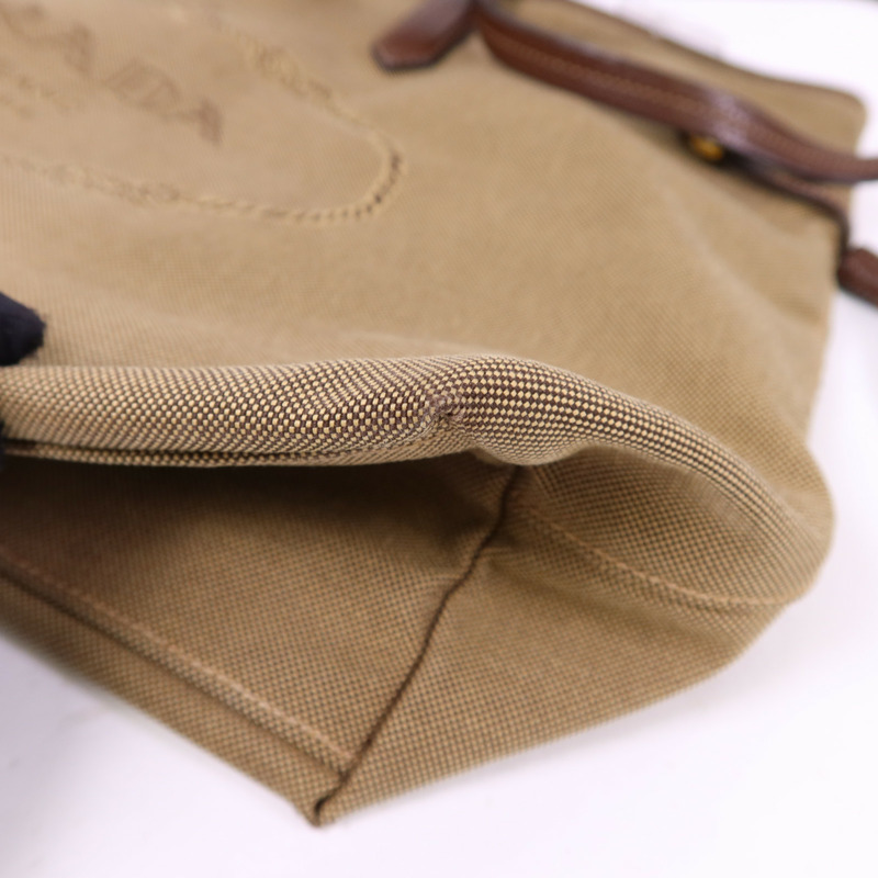 PRADA 帆布Tote Bag金扣手挽袋-12