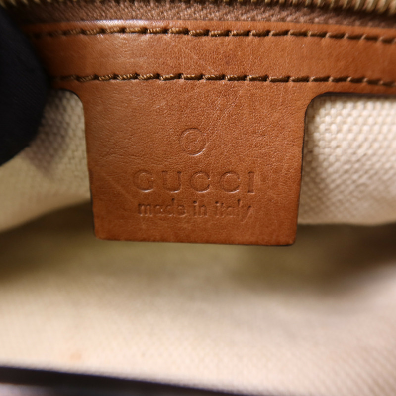 GUCCI 牛皮皮革Shoulder Bag金扣肩背袋-6