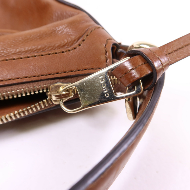 GUCCI 牛皮皮革Shoulder Bag金扣肩背袋-8