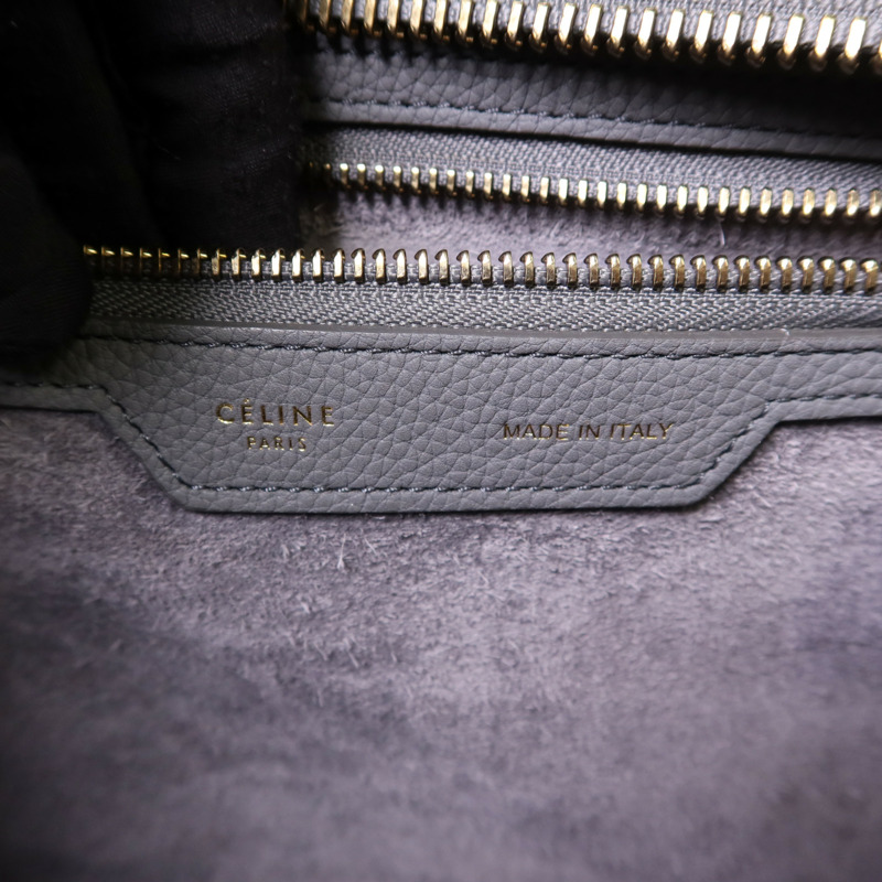 CELINE 牛皮皮革Micro Luggage金扣手挽袋-6