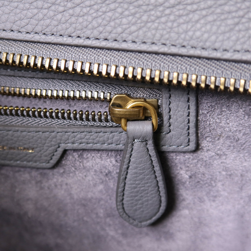 CELINE 牛皮皮革Micro Luggage金扣手挽袋-8