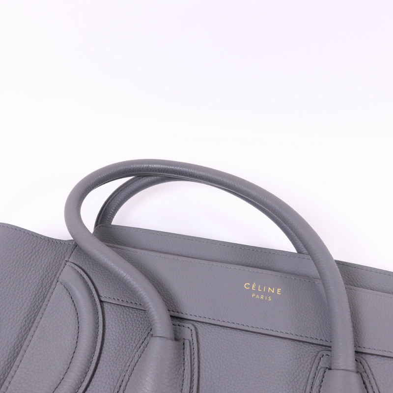 CELINE 牛皮皮革Micro Luggage金扣手挽袋-16