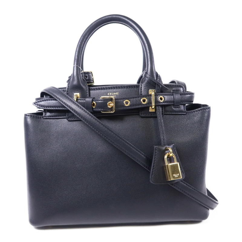 CELINE 牛皮皮革Teen Celine Conti Bag金扣手挽肩背兩用袋-0