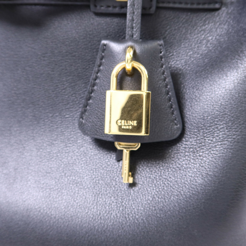 CELINE 牛皮皮革Teen Celine Conti Bag金扣手挽肩背兩用袋-9