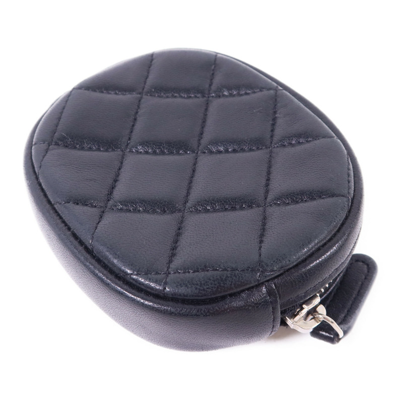 CHANEL 羊皮皮革Coin Case銀扣零錢包-3