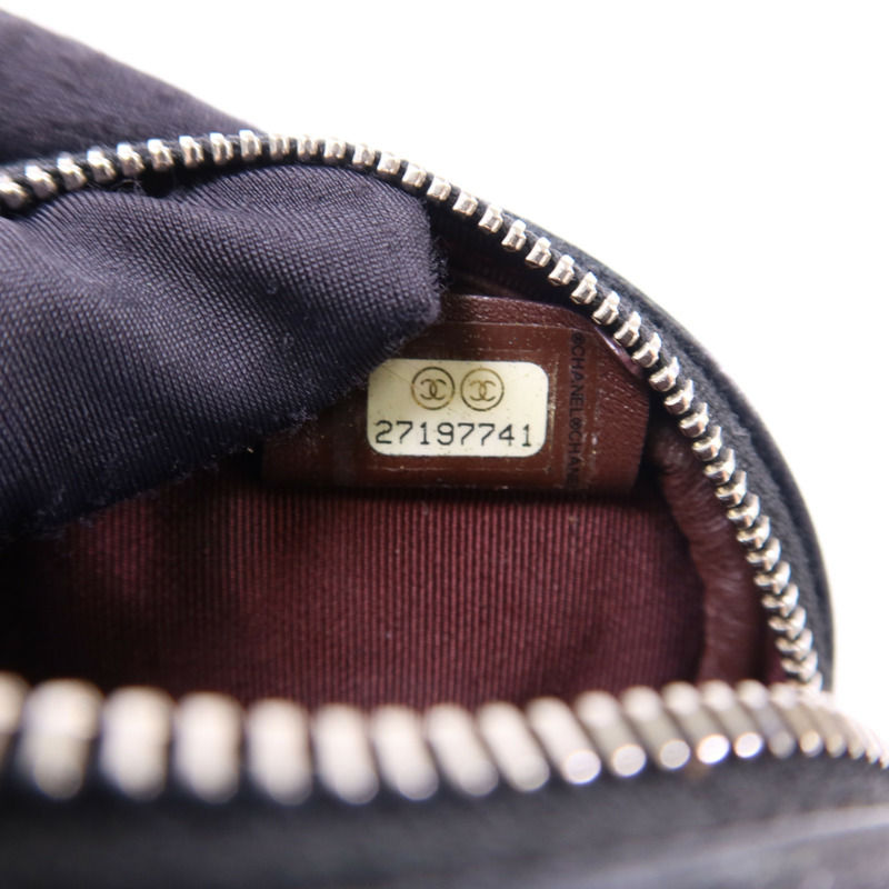 CHANEL 羊皮皮革Coin Case銀扣零錢包-6