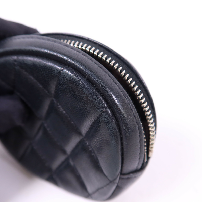 CHANEL 羊皮皮革Coin Case銀扣零錢包-13