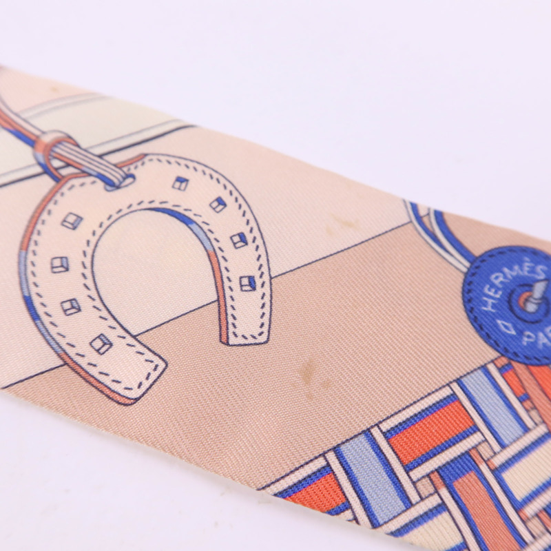 HERMES 絲質Twilly絲巾-10
