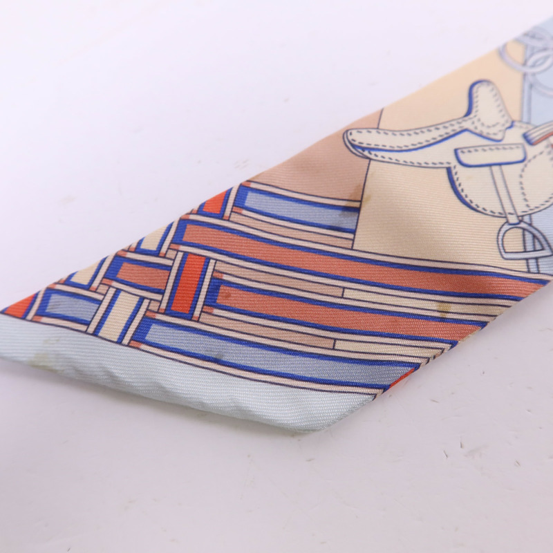 HERMES 絲質Twilly絲巾-14