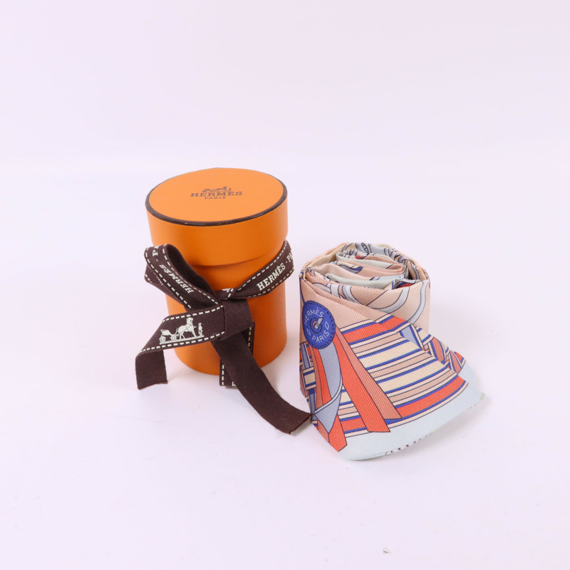 HERMES 絲質Twilly絲巾-15