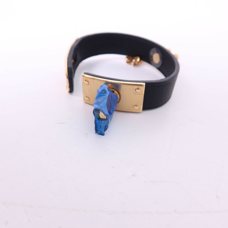 HERMES Swift皮革Kelly Glove Ring金扣手套環-5