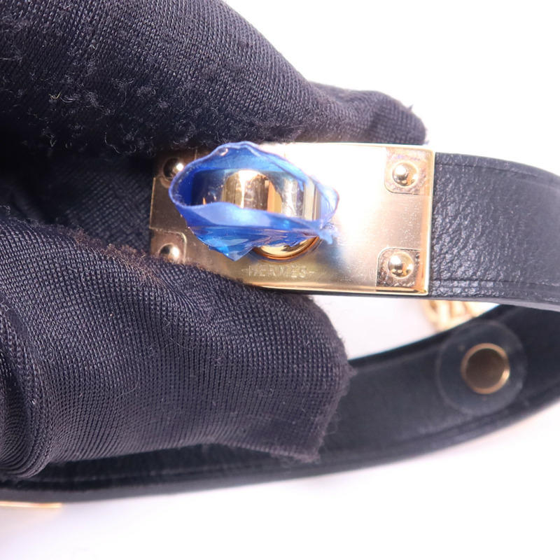 HERMES Swift皮革Kelly Glove Ring金扣手套環-7