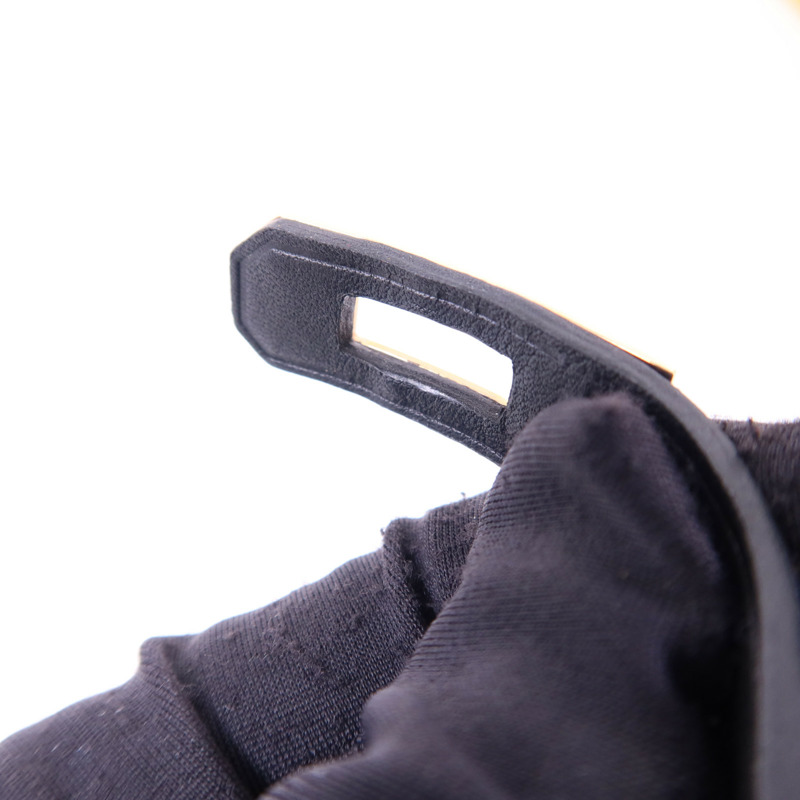 HERMES Swift皮革Kelly Glove Ring金扣手套環-9