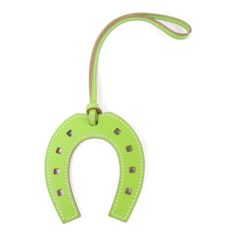 HERMES Swift皮革Paddock Horse Shoes Charm掛飾-0