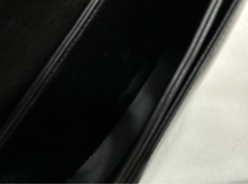 CELINE賽琳 mini Triomphe 凱旋門標誌可調可拆卸肩帶 閃亮小牛皮 單肩斜挎手提包 迷你 女款 黑色 2023年購證 長15.5cm 寬5cm 高12cm-9