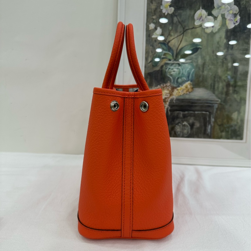 Hermes花園包30 Garden party 黃金尺寸 2R芍藥粉 包身硬挺,99新 T刻-3