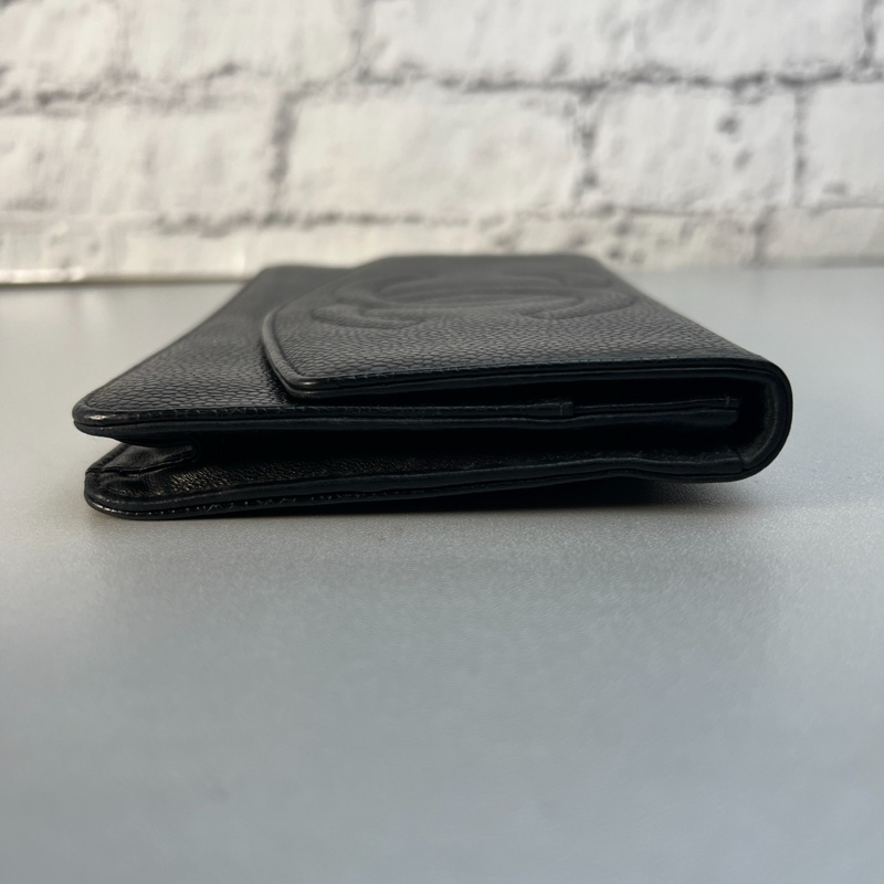 Chanel 荔枝皮大logo長夾-3