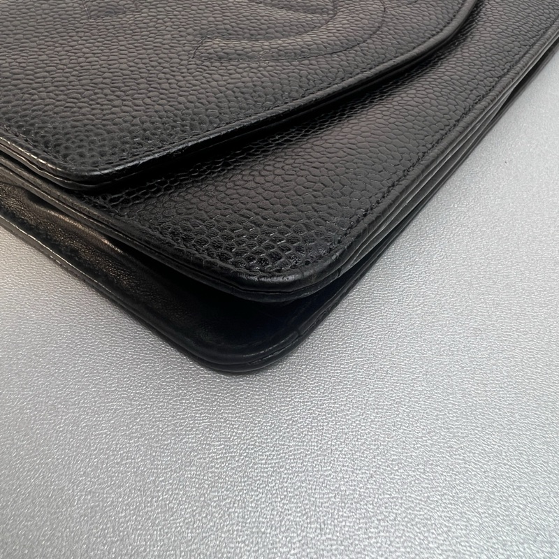 Chanel 荔枝皮大logo長夾-4