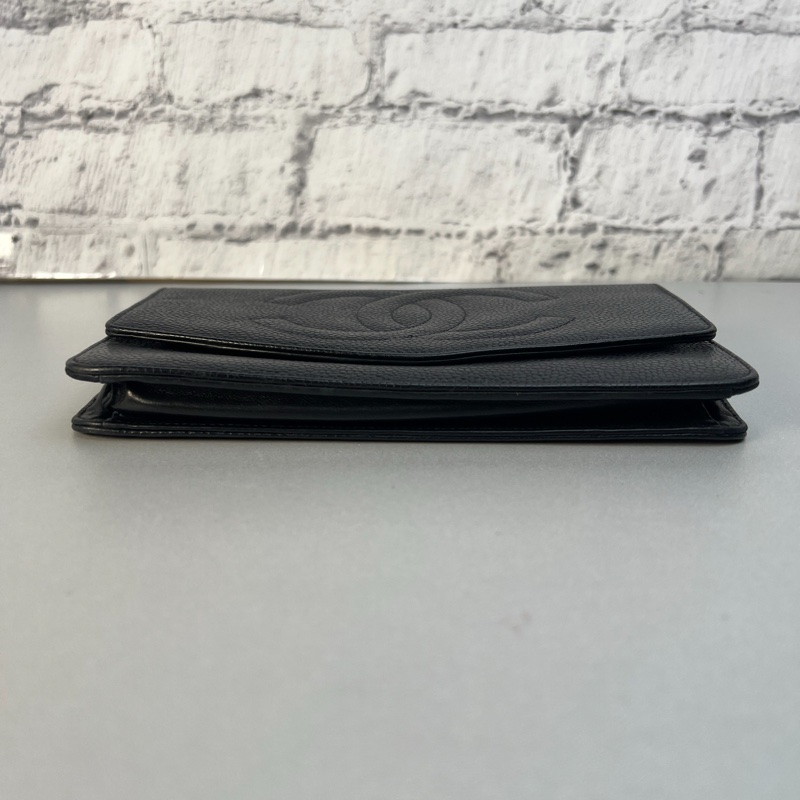 Chanel 荔枝皮大logo長夾-5