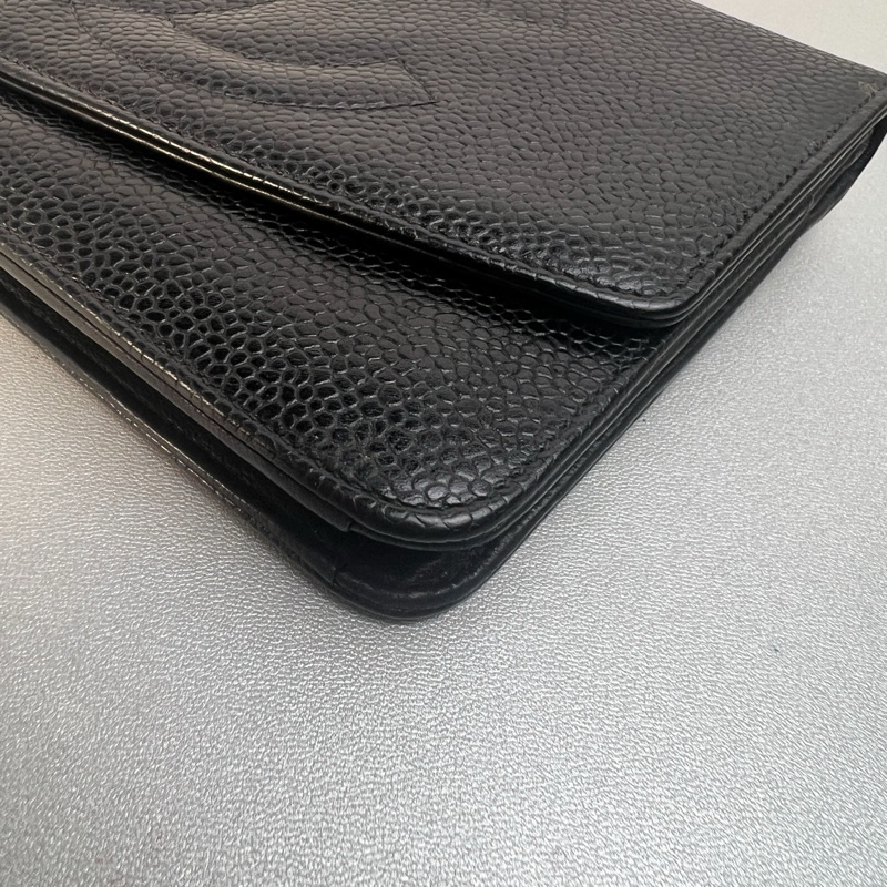 Chanel 荔枝皮大logo長夾-8