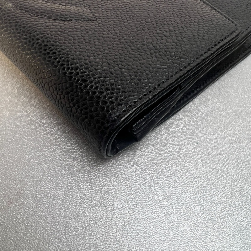 Chanel 荔枝皮大logo長夾-9