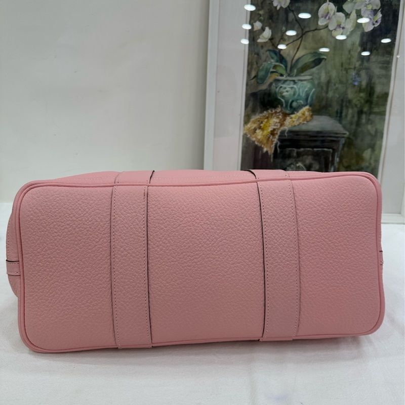 Hermes愛馬仕 櫻花粉銀扣花園36 garden party36 T刻 有購證-5