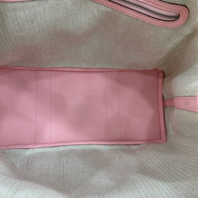 Hermes愛馬仕 櫻花粉銀扣花園36 garden party36 T刻 有購證-7